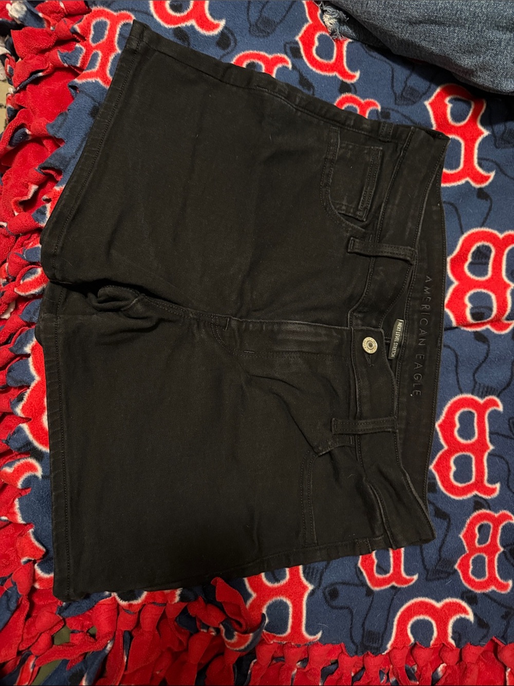 American Eagle Outfitters Black High-Rise Denim Shorts
